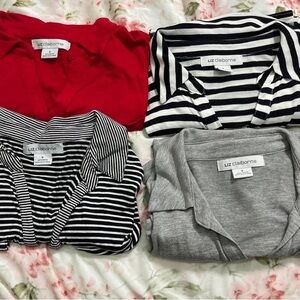 Lot of Four Women’s Liz Claiborne Rayon Tunic Tops Size Small